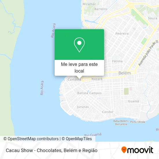 Cacau Show - Chocolates mapa