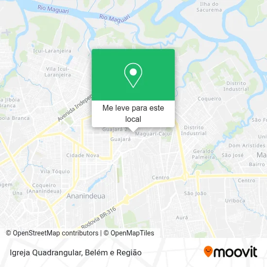 Igreja Quadrangular mapa