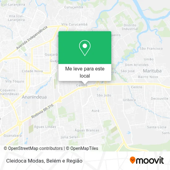 Cleidoca Modas mapa