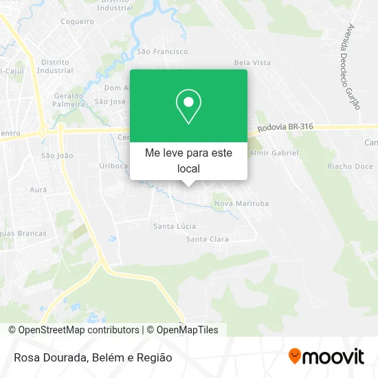 Rosa Dourada mapa