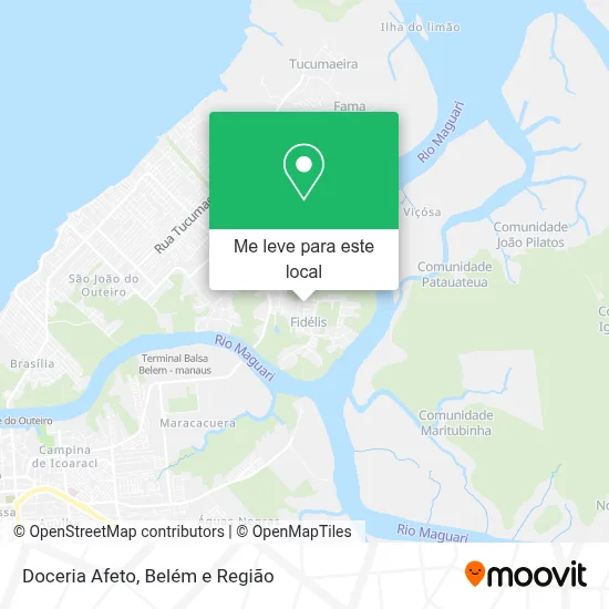 Doceria Afeto mapa
