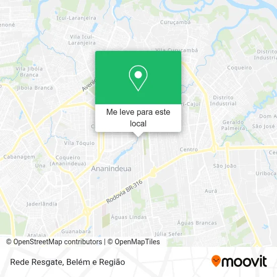 Rede Resgate mapa