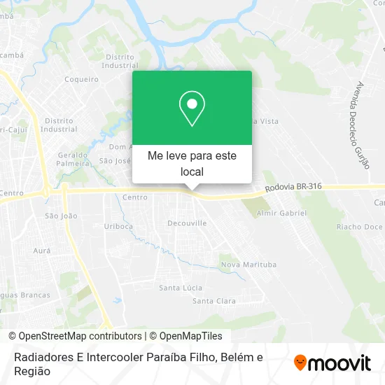 Radiadores E Intercooler Paraíba Filho mapa