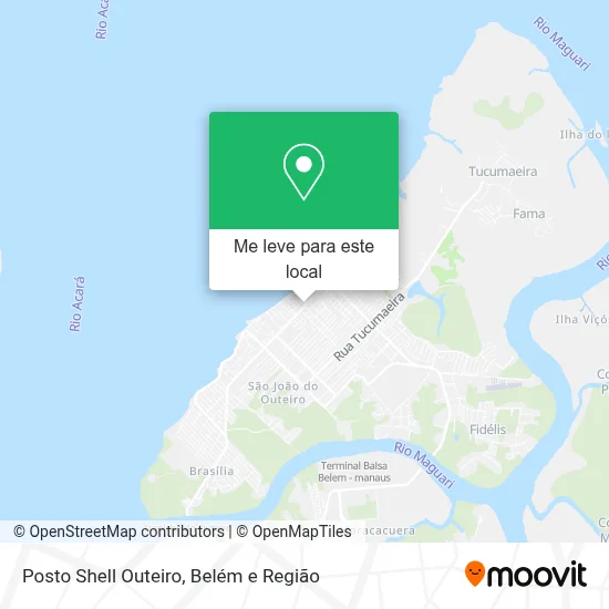 Posto Shell Outeiro mapa