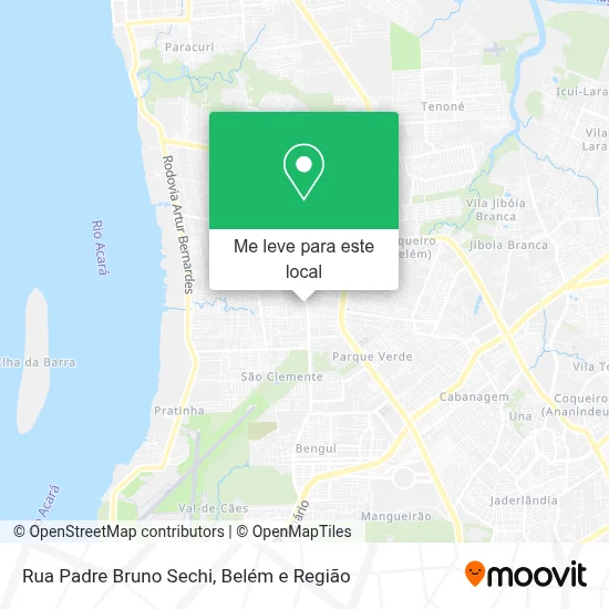 Rua Padre Bruno Sechi mapa