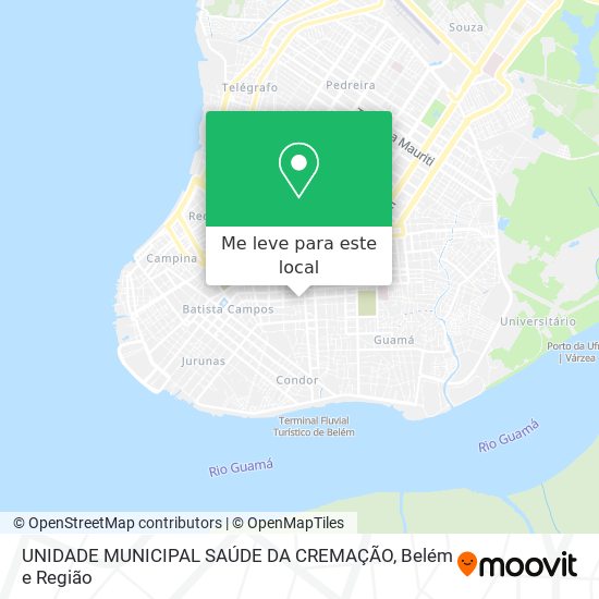 UNIDADE MUNICIPAL SAÚDE DA CREMAÇÃO mapa