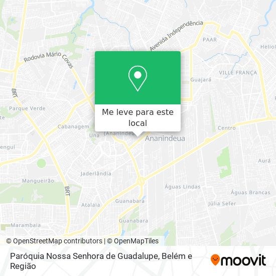 Paróquia Nossa Senhora de Guadalupe mapa