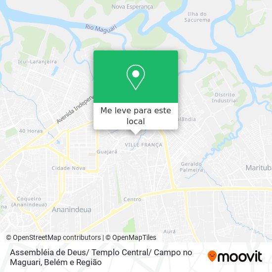 Assembléia de Deus/ Templo Central/ Campo no Maguari mapa