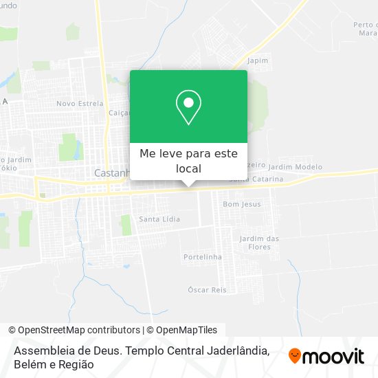 Assembleia de Deus. Templo Central Jaderlândia mapa