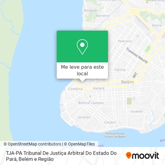 TJA-PA Tribunal De Justiça Arbitral Do Estado Do Pará mapa