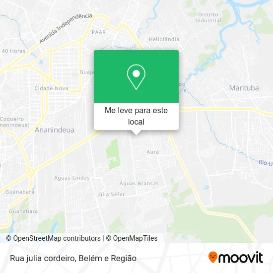 Rua julia cordeiro mapa