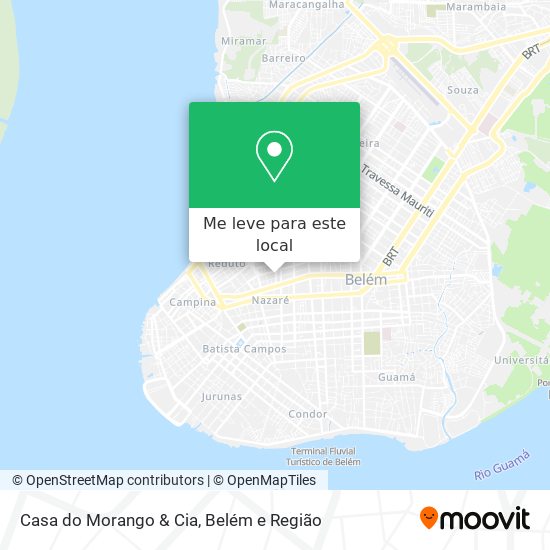 Casa do Morango & Cia mapa