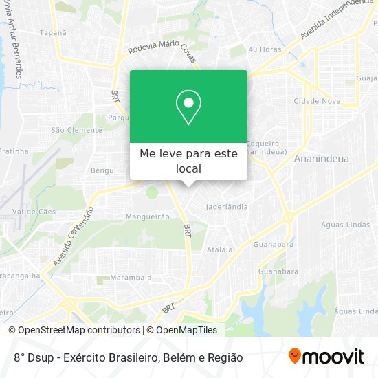 8° Dsup - Exército Brasileiro mapa