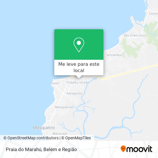 Praia do Marahú mapa