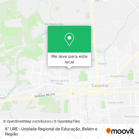 8° URE - Unidade Regional de Educação mapa