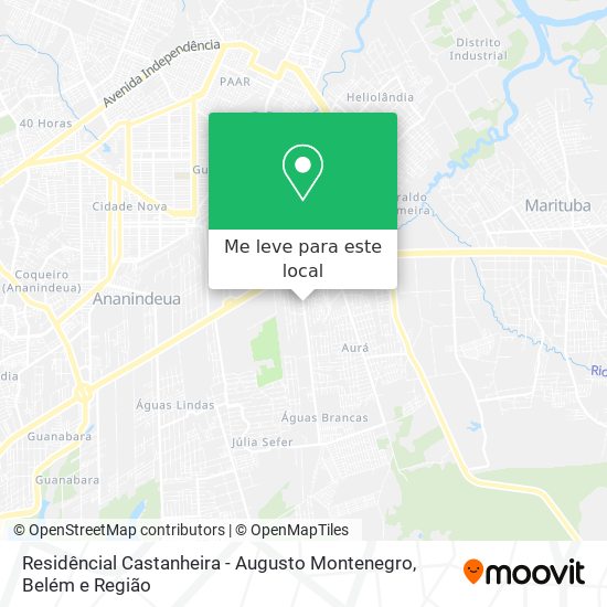 Residêncial Castanheira - Augusto Montenegro mapa