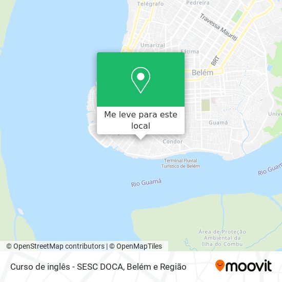 Curso de inglês - SESC DOCA mapa