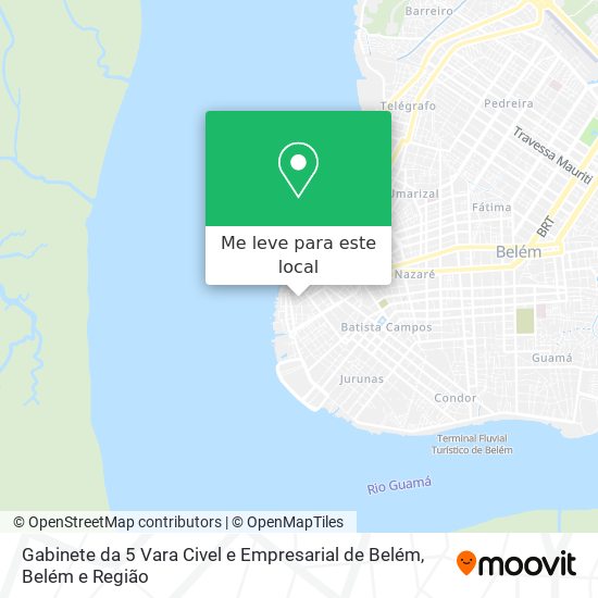 Gabinete da 5 Vara Civel e Empresarial de Belém mapa