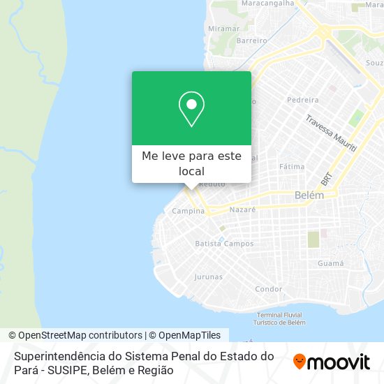 Superintendência do Sistema Penal do Estado do Pará - SUSIPE mapa