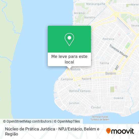 Núcleo de Prática Jurídica - NPJ / Estácio mapa