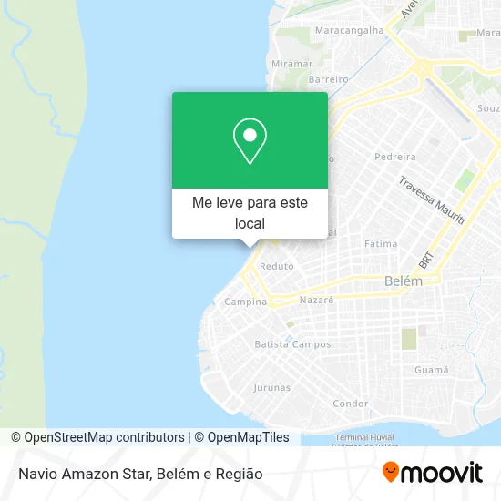Navio Amazon Star mapa