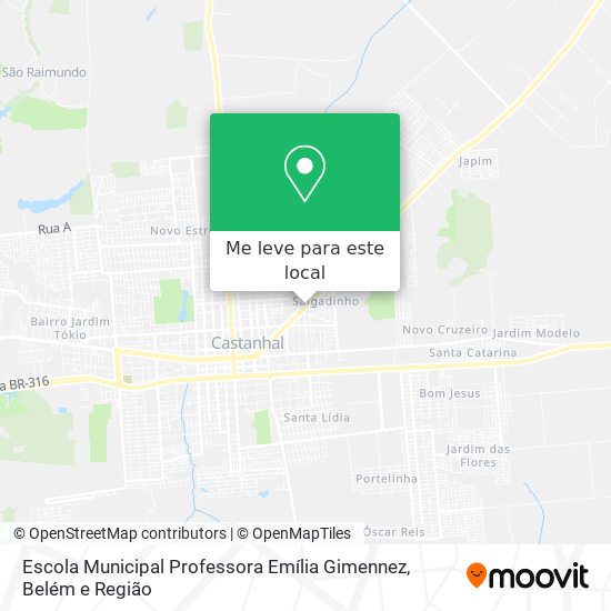 Escola Municipal Professora Emília Gimennez mapa