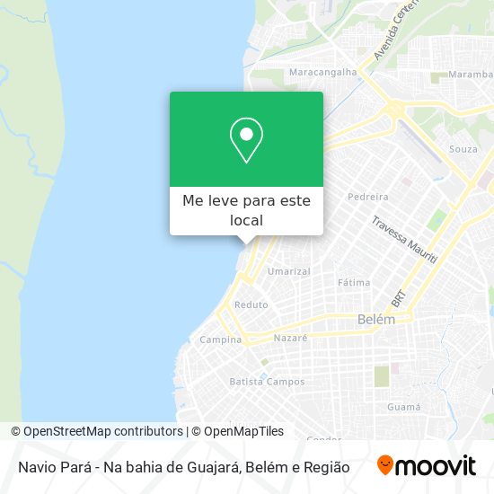 Navio Pará - Na bahia de Guajará mapa