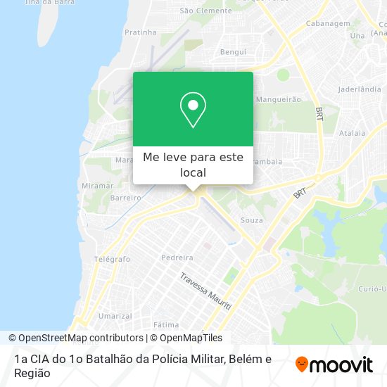 1a CIA do 1o Batalhão da Polícia Militar mapa