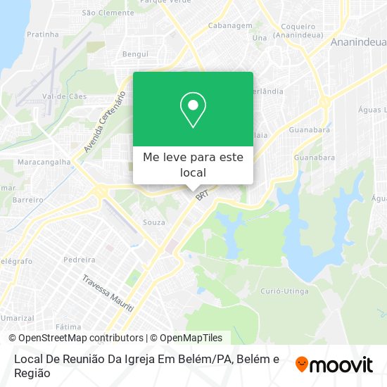 Local De Reunião Da Igreja Em Belém / PA mapa