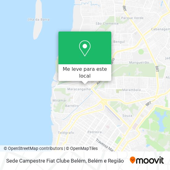 Sede Campestre Fiat Clube Belém mapa