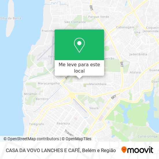 CASA DA VOVO LANCHES E CAFÉ mapa