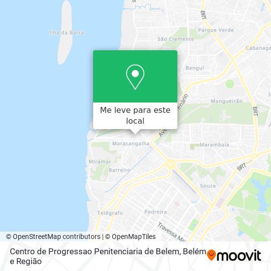 Centro de Progressao Penitenciaria de Belem mapa