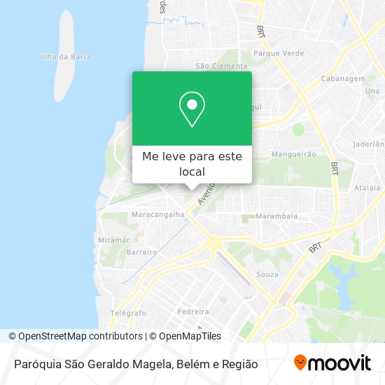 Paróquia São Geraldo Magela mapa