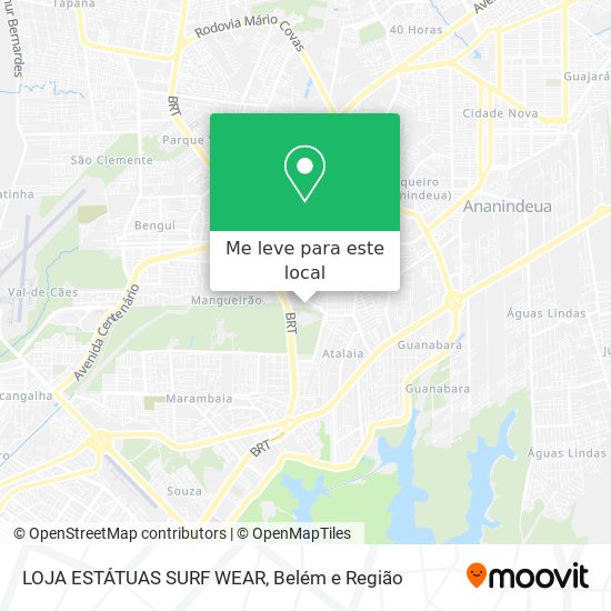 LOJA ESTÁTUAS SURF WEAR mapa