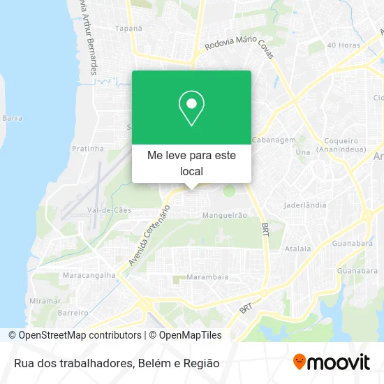 Rua dos trabalhadores mapa