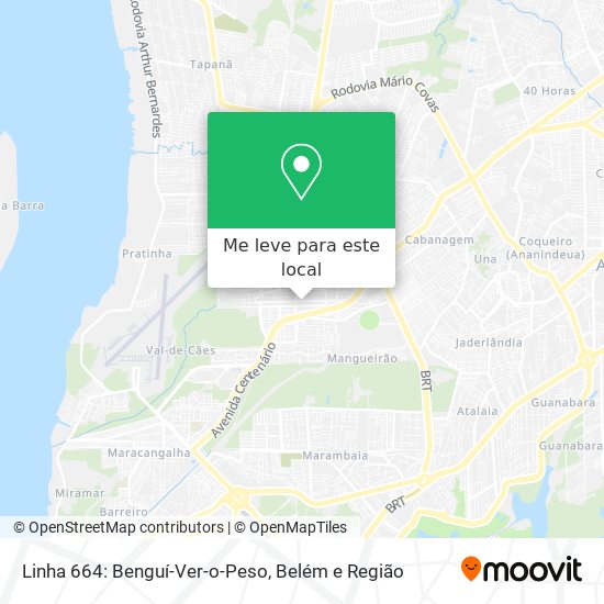 Linha 664: Benguí-Ver-o-Peso mapa