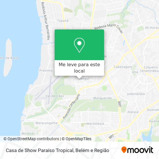 Casa de Show Paraíso Tropical mapa