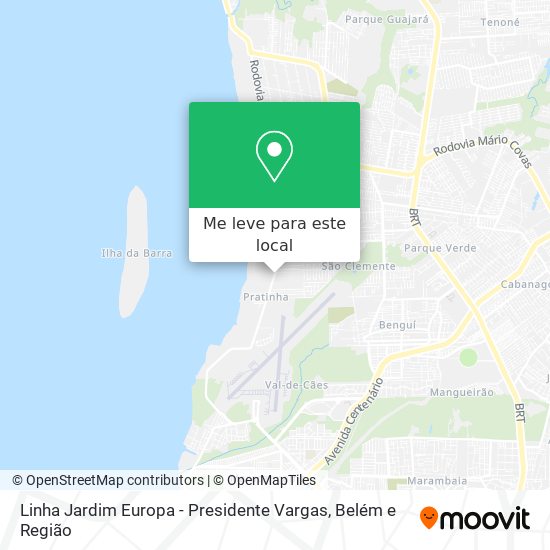 Linha Jardim Europa - Presidente Vargas mapa