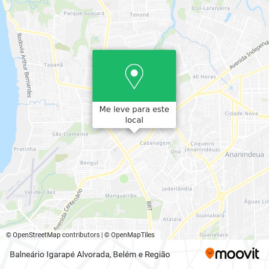Balneário Igarapé Alvorada mapa