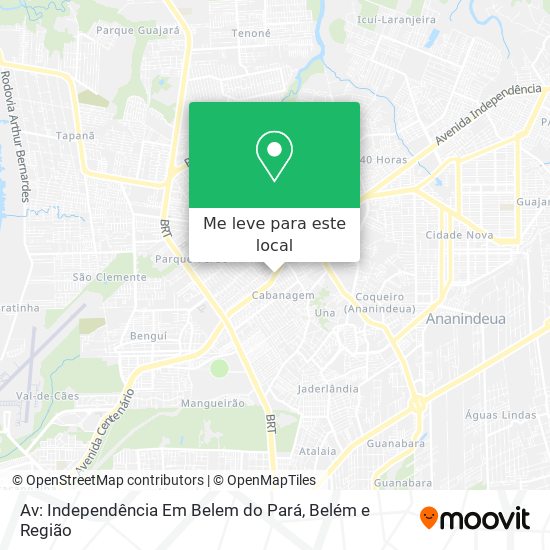 Av: Independência Em Belem do Pará mapa