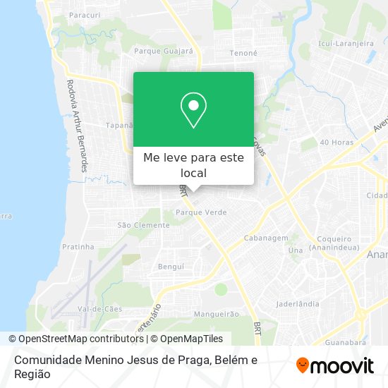 Comunidade Menino Jesus de Praga mapa