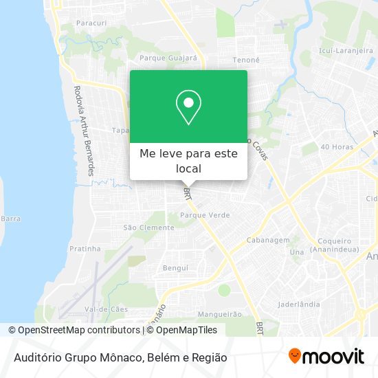 Auditório Grupo Mônaco mapa