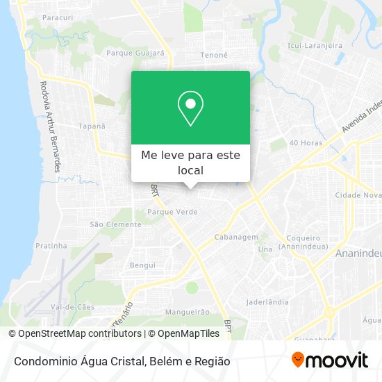 Condominio Água Cristal mapa