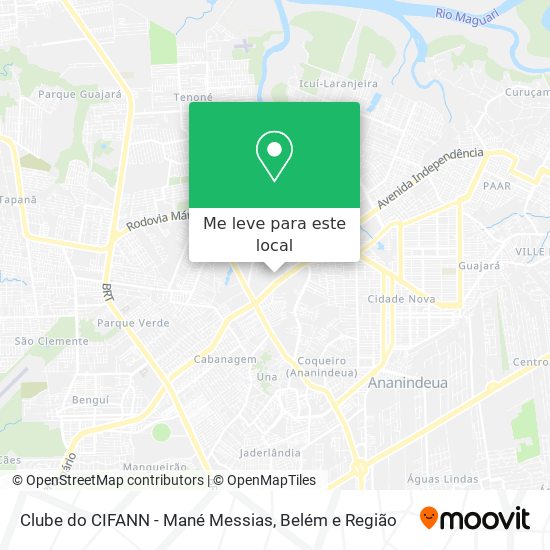 Clube do CIFANN - Mané Messias mapa