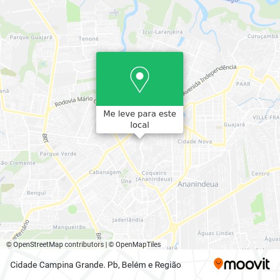 Cidade Campina Grande. Pb mapa