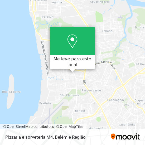 Pizzaria e sorveteria M4 mapa