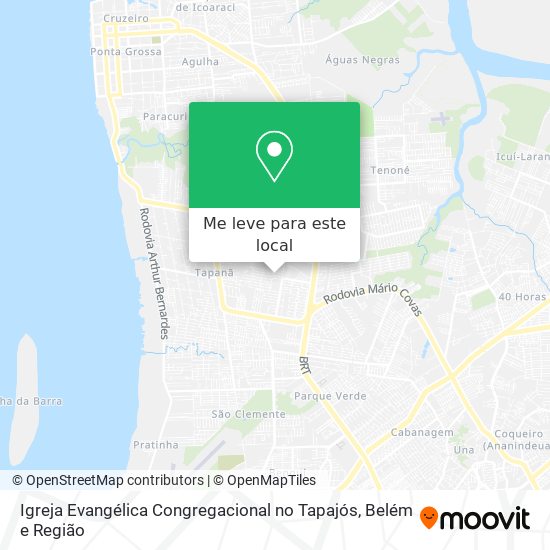 Igreja Evangélica Congregacional no Tapajós mapa