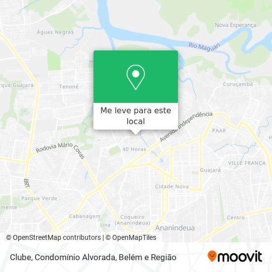 Clube, Condomínio Alvorada mapa