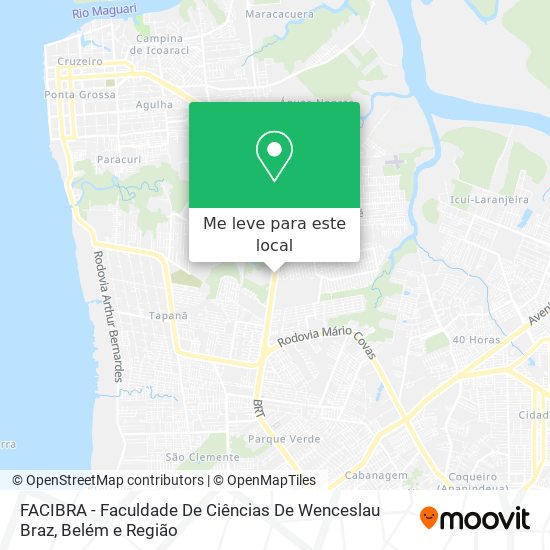 FACIBRA - Faculdade De Ciências De Wenceslau Braz mapa