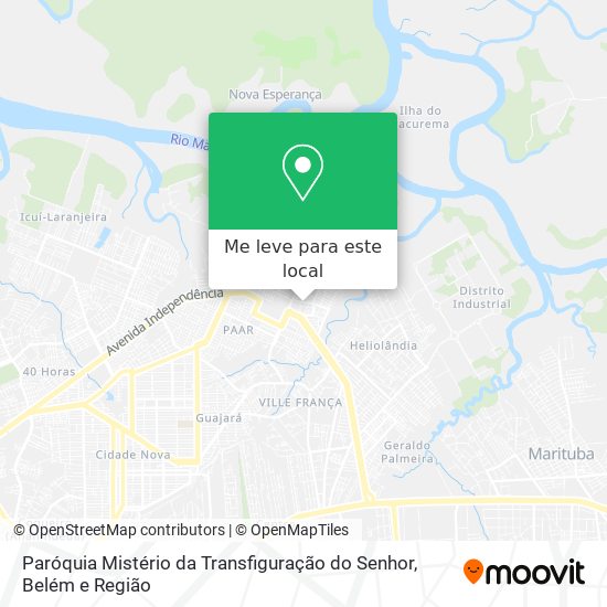 Paróquia Mistério da Transfiguração do Senhor mapa